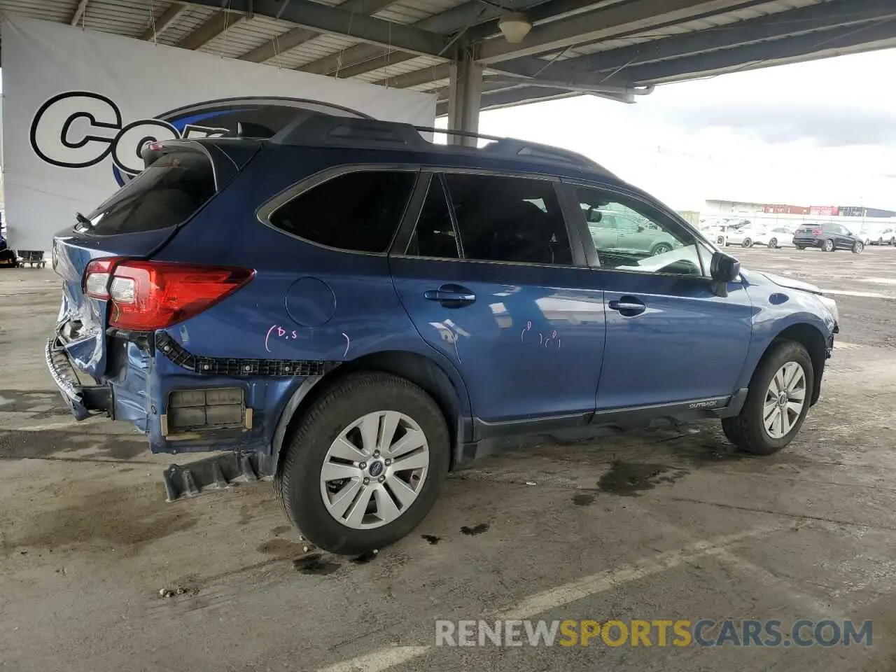 3 fotografías del automóvil dañado 4S4BSAFC5K3348707 SUBARU OUTBACK 2019