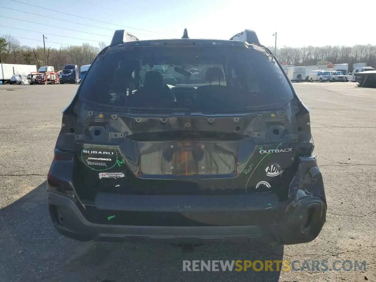 6 fotografías del automóvil dañado 4S4BSAHC2K3256807 SUBARU OUTBACK 2019