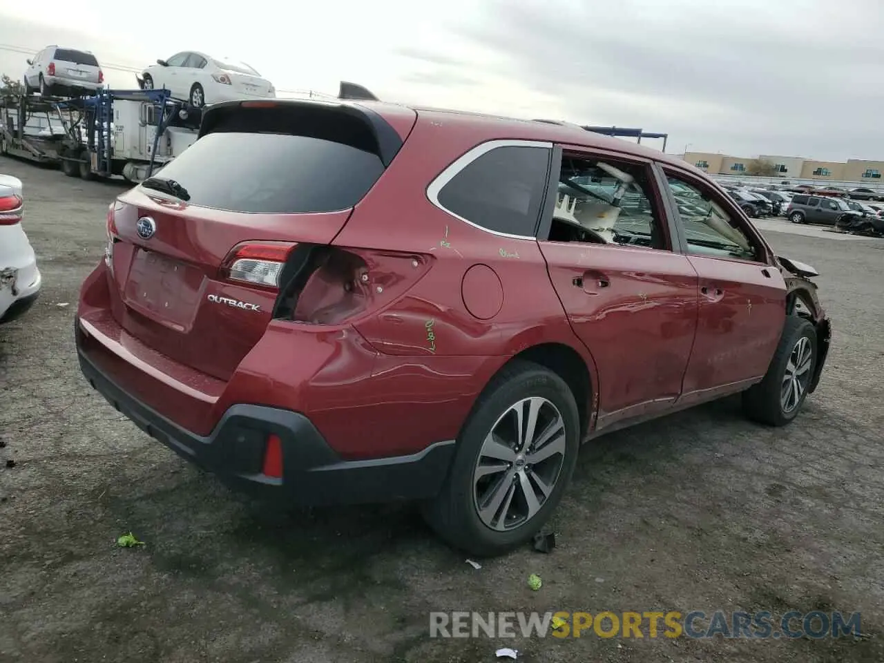 3 fotografías del automóvil dañado 4S4BSANC1K3335227 SUBARU OUTBACK 2019