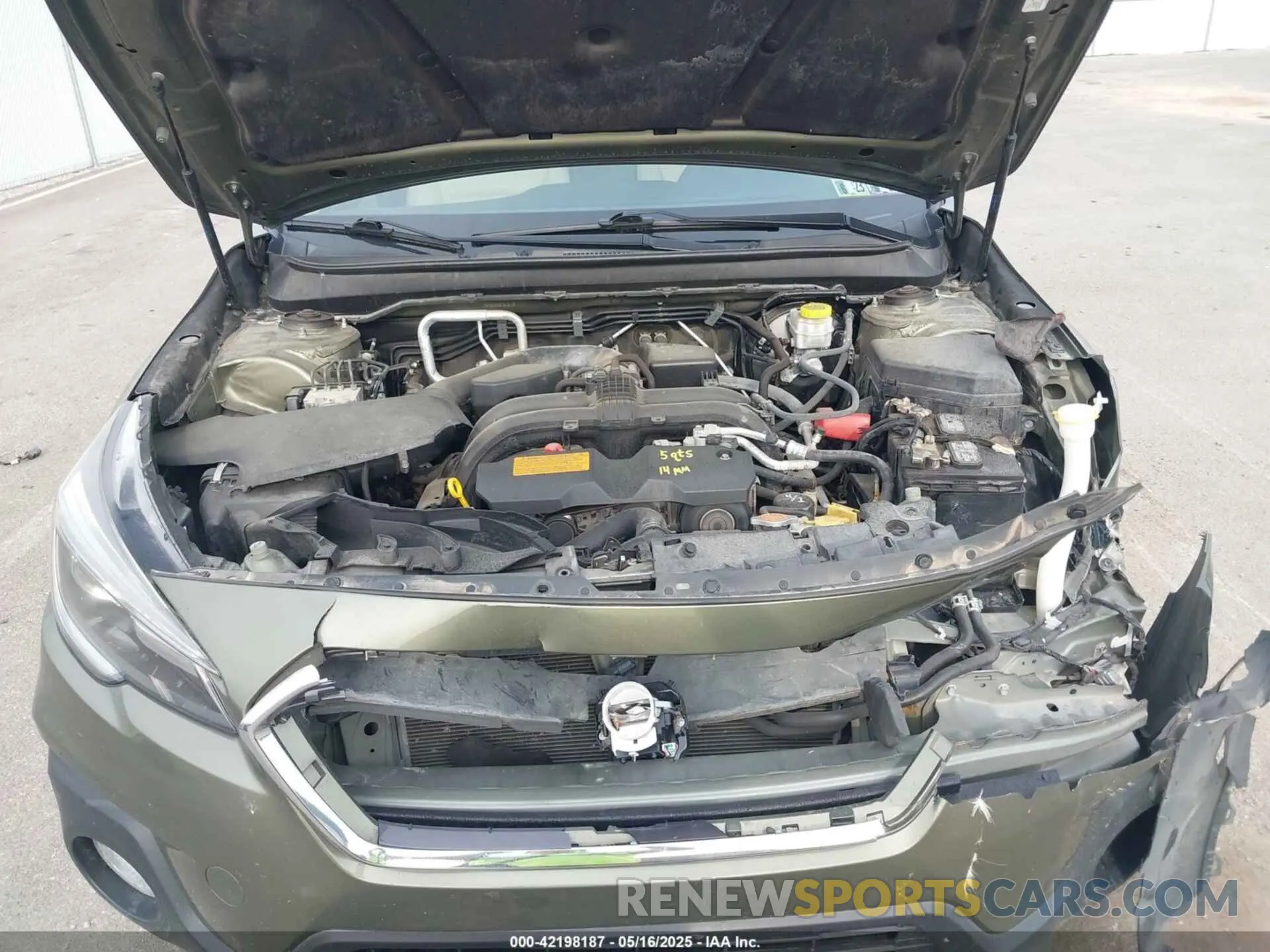 10 fotografías del automóvil dañado 4S4BSANC2K3276219 SUBARU OUTBACK 2019