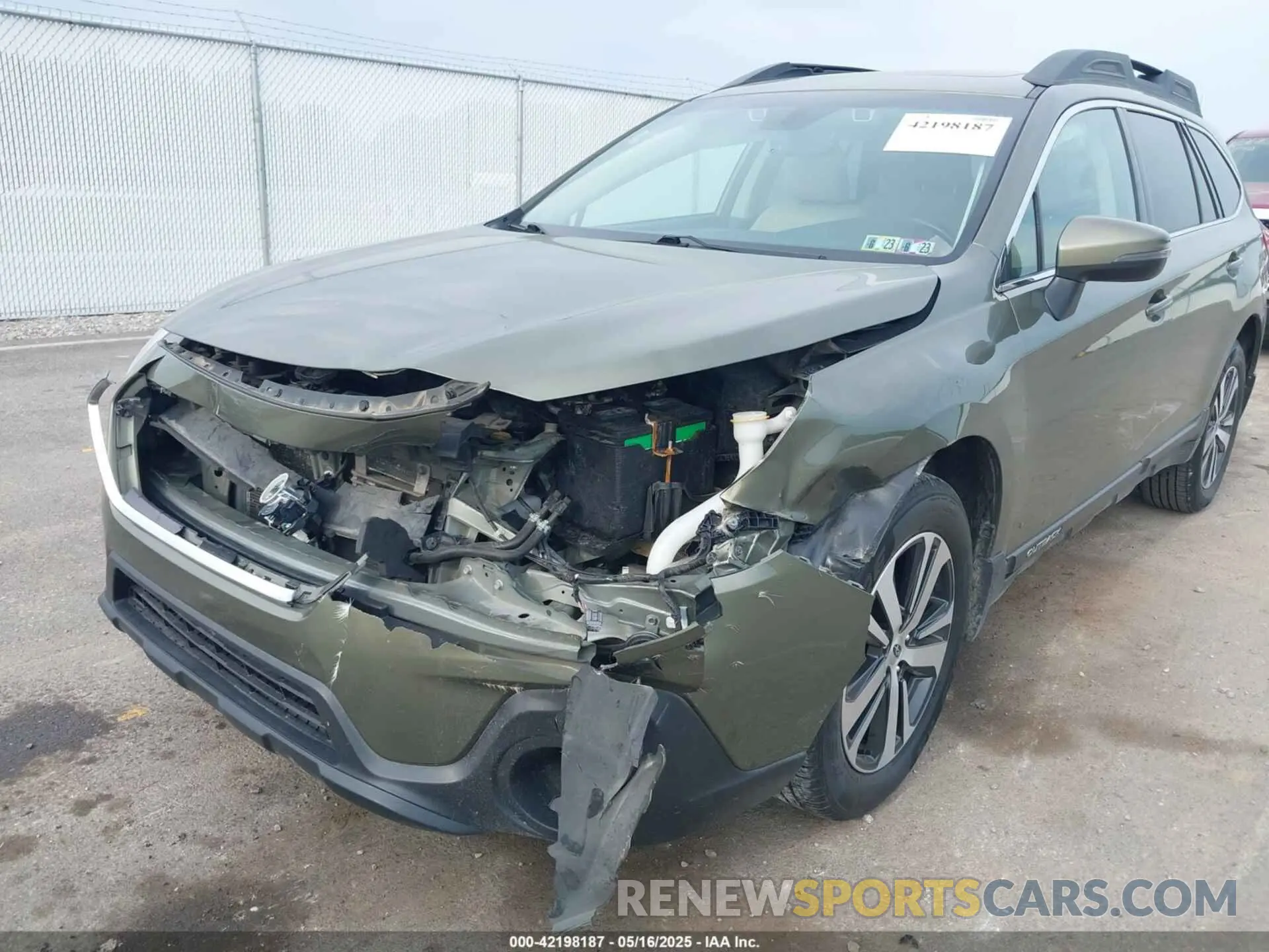 6 fotografías del automóvil dañado 4S4BSANC2K3276219 SUBARU OUTBACK 2019