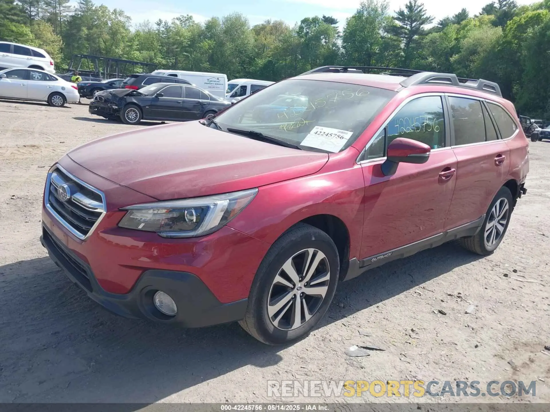 2 fotografías del automóvil dañado 4S4BSANC3K3395882 SUBARU OUTBACK 2019