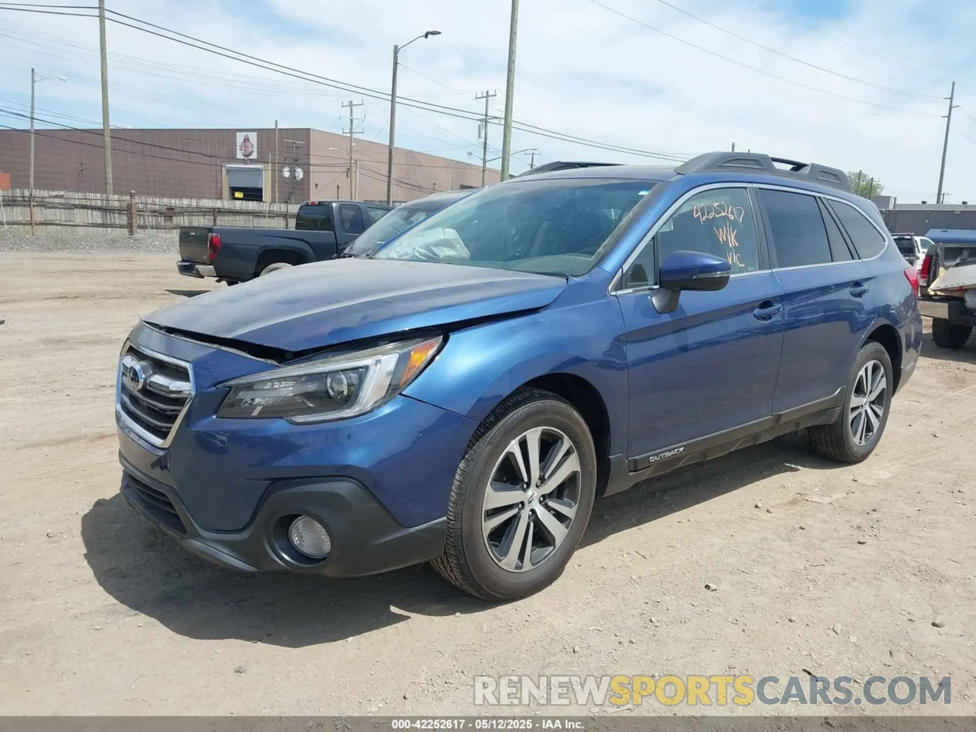 2 fotografías del automóvil dañado 4S4BSANC4K3260913 SUBARU OUTBACK 2019