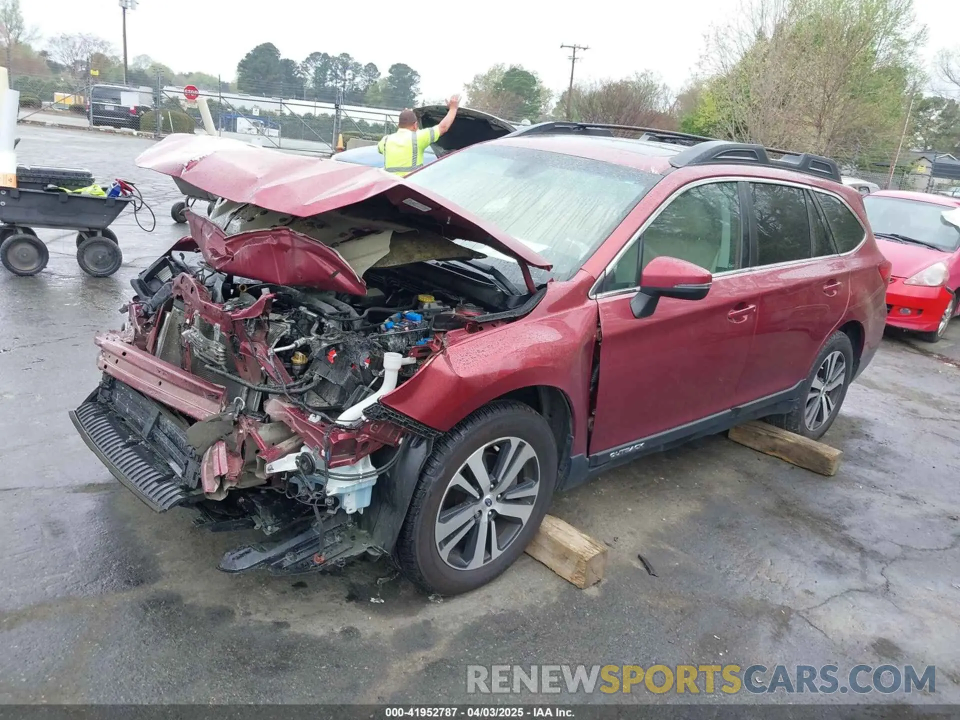 2 fotografías del automóvil dañado 4S4BSANC4K3285942 SUBARU OUTBACK 2019