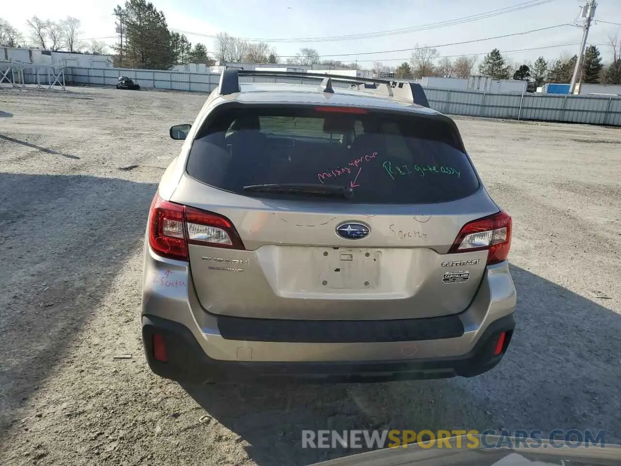 6 fotografías del automóvil dañado 4S4BSANC7K3258444 SUBARU OUTBACK 2019