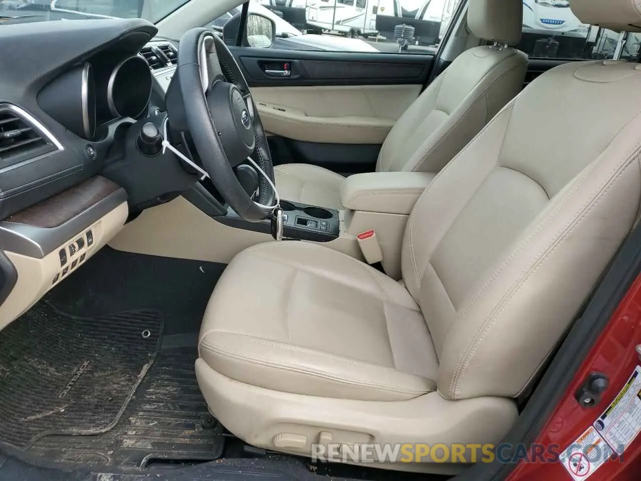 7 fotografías del automóvil dañado 4S4BSENC9K3332020 SUBARU OUTBACK 2019
