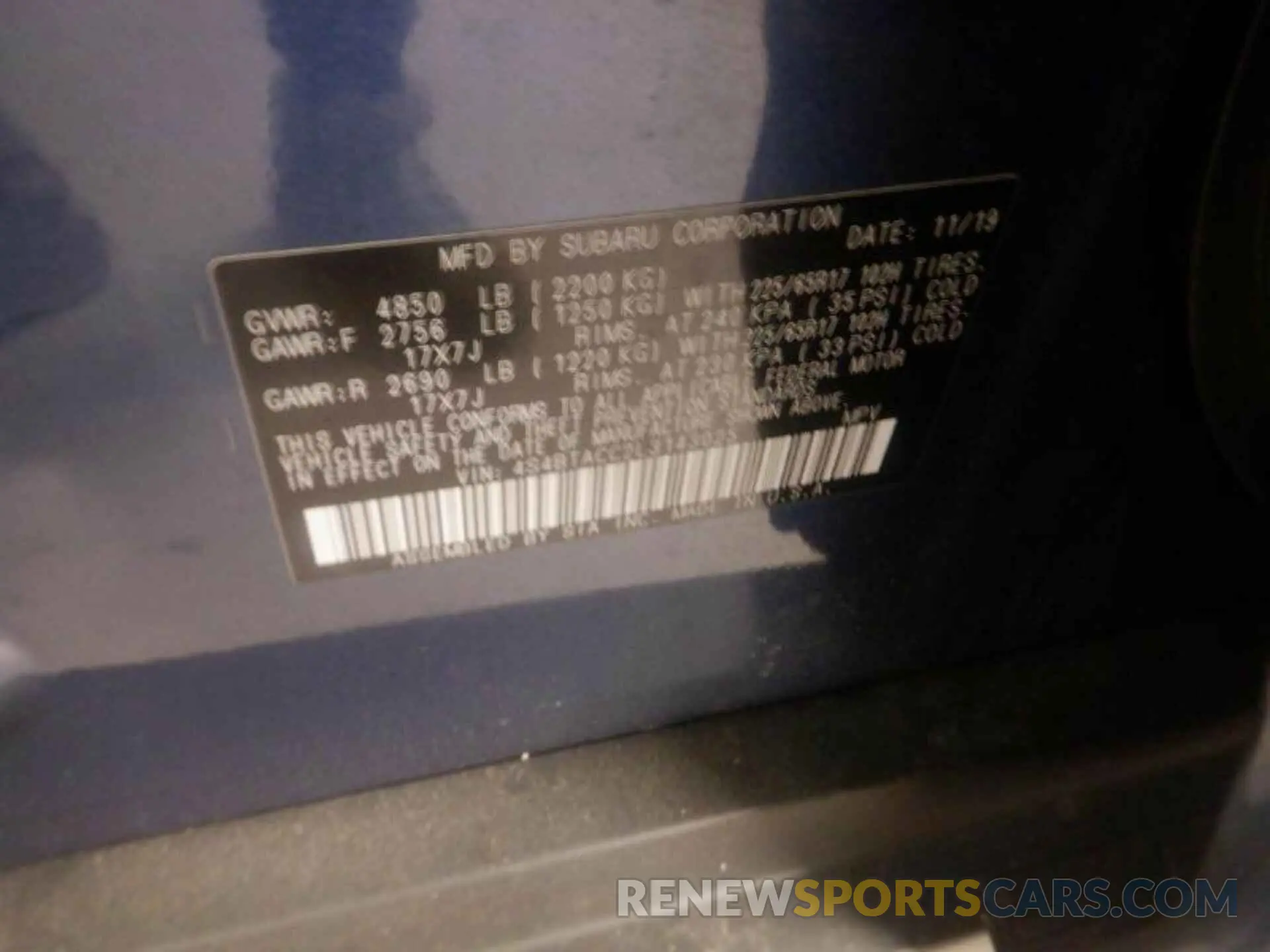 6 fotografías del automóvil dañado 4S4BTACC2L3143025 SUBARU OUTBACK 2020