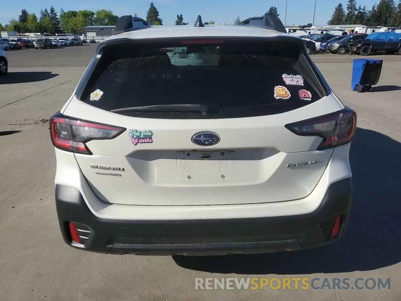 6 fotografías del automóvil dañado 4S4BTACCXL3126800 SUBARU OUTBACK 2020