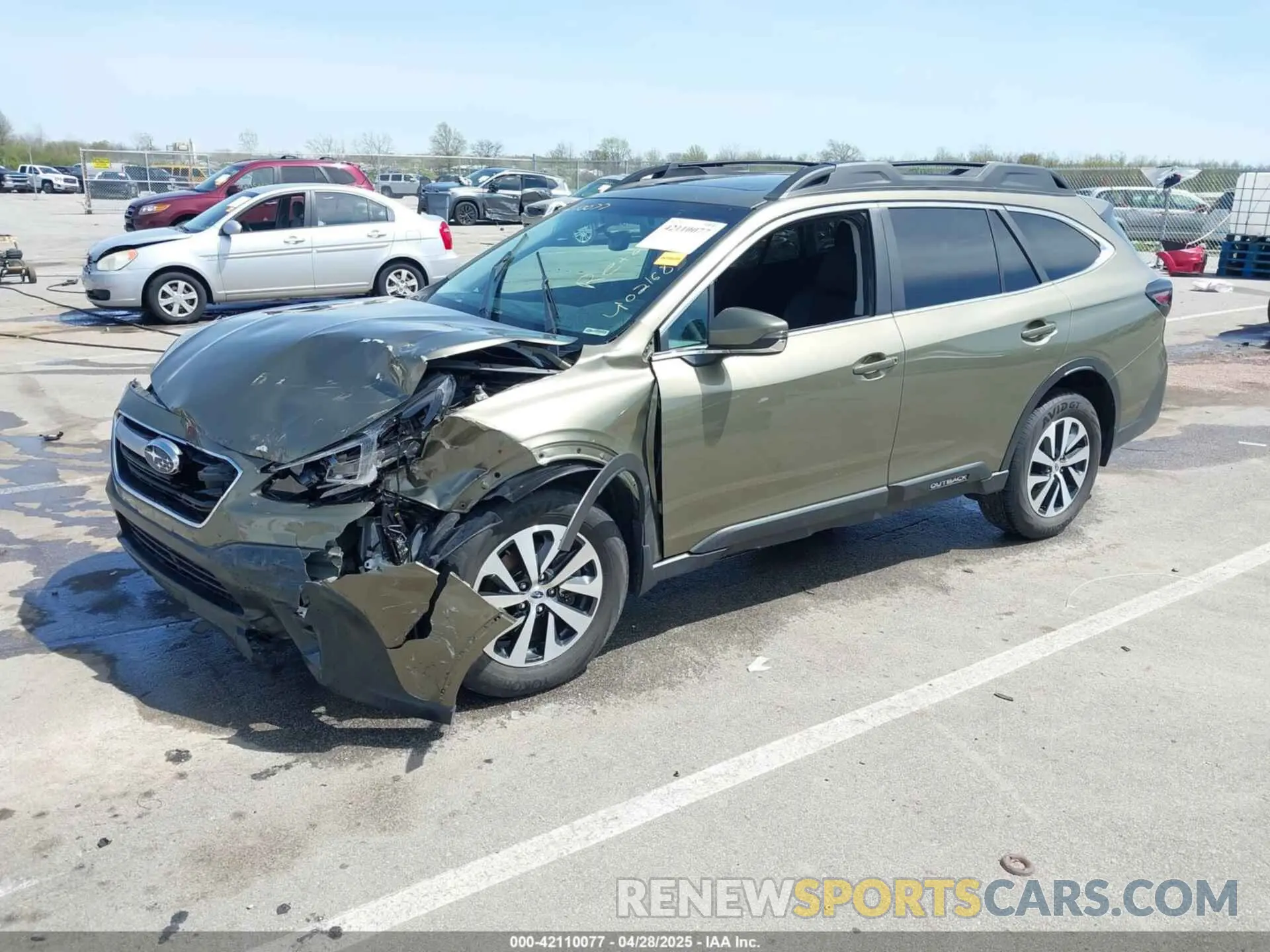 2 fotografías del automóvil dañado 4S4BTAEC6L3203661 SUBARU OUTBACK 2020