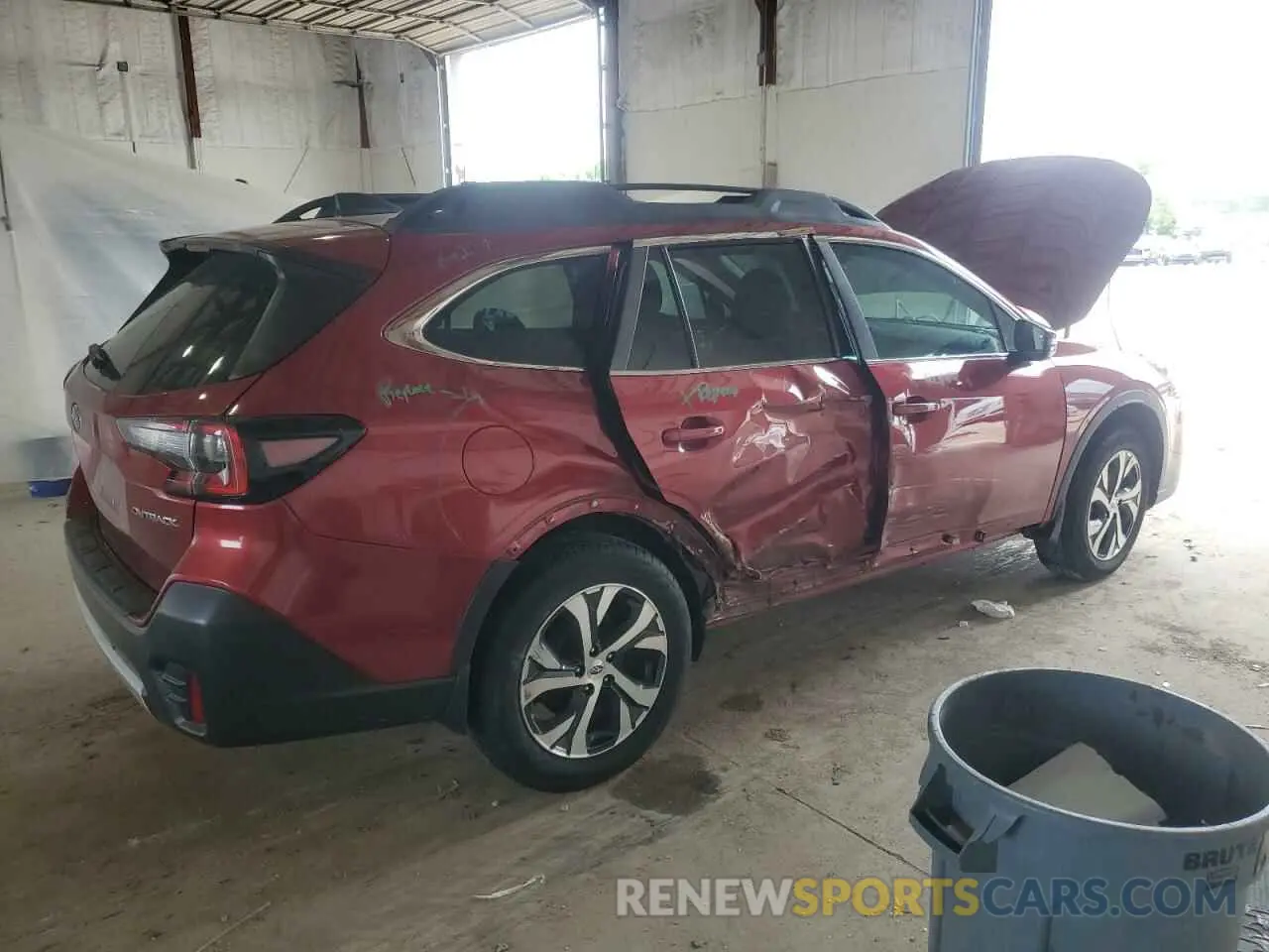 3 fotografías del automóvil dañado 4S4BTANC9L3229977 SUBARU OUTBACK 2020