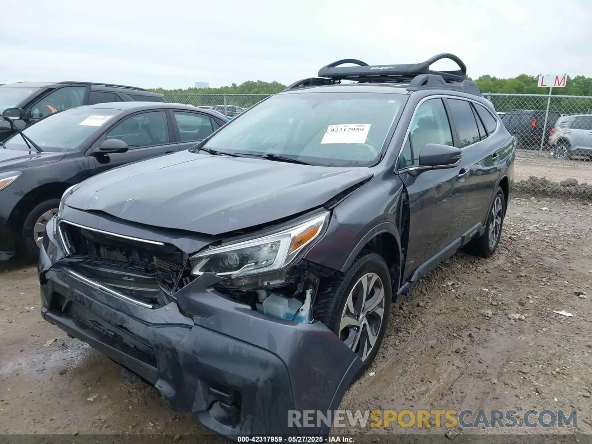 2 fotografías del automóvil dañado 4S4BTGND2L3182528 SUBARU OUTBACK 2020
