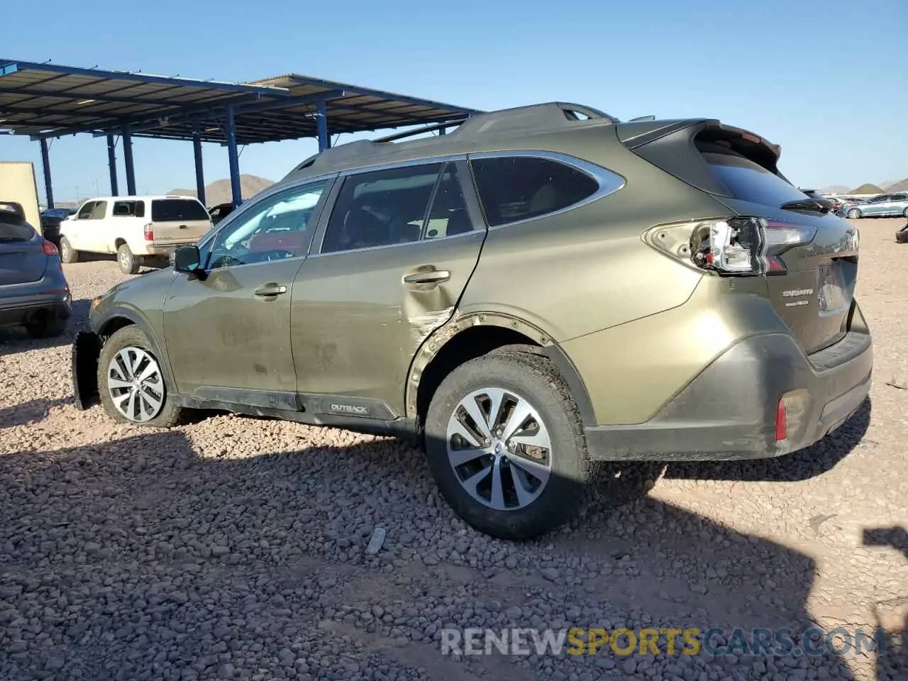 2 fotografías del automóvil dañado 4S4BTACC0M3116746 SUBARU OUTBACK 2021