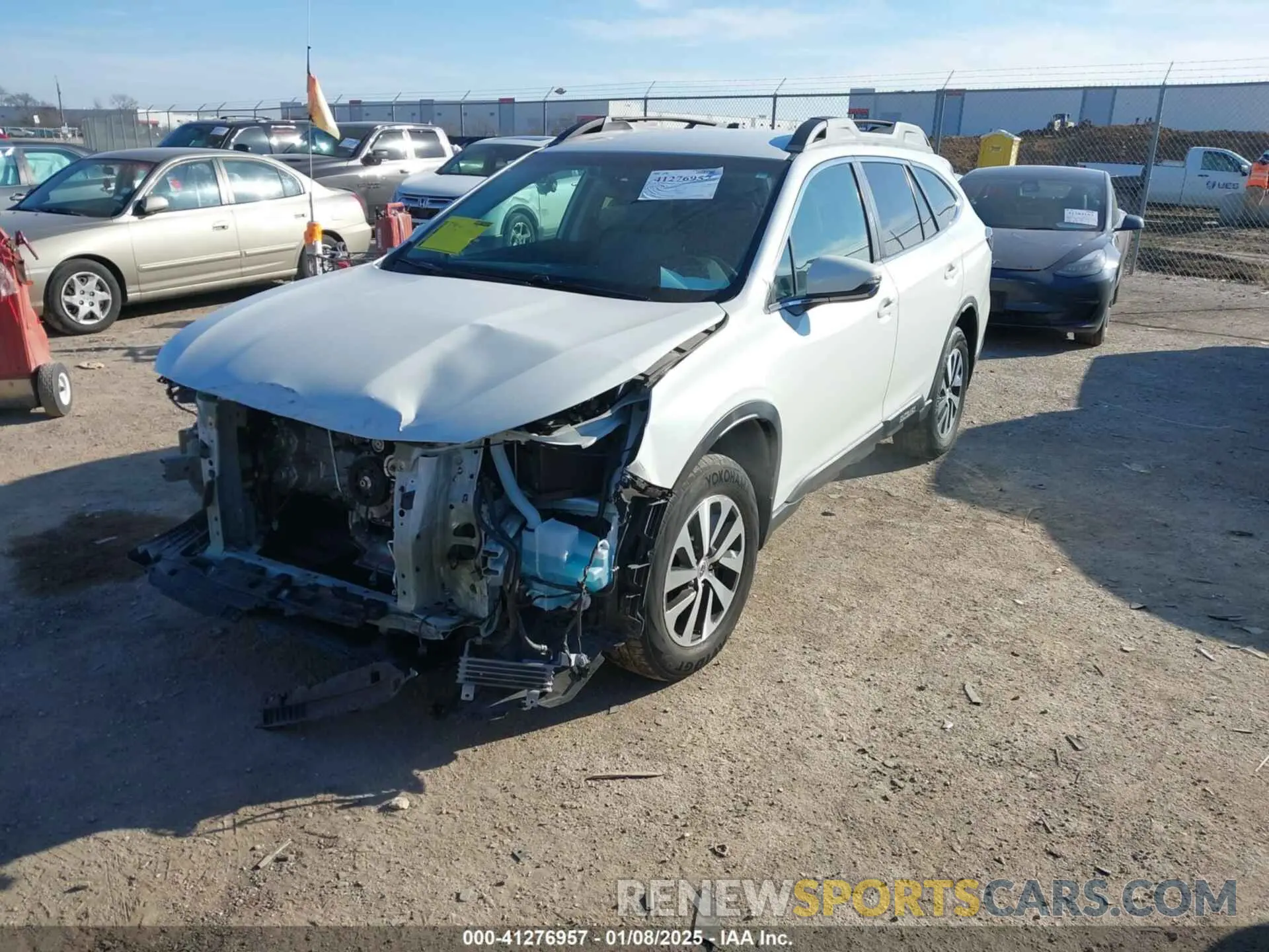 2 fotografías del automóvil dañado 4S4BTADC0M3212150 SUBARU OUTBACK 2021