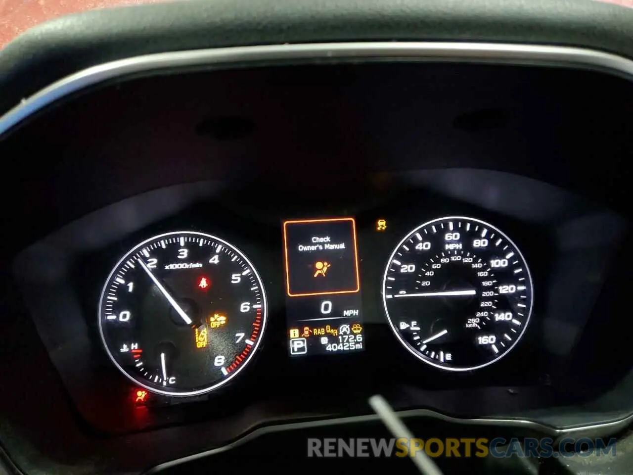 9 fotografías del automóvil dañado 4S4BTANC0M3191959 SUBARU OUTBACK 2021