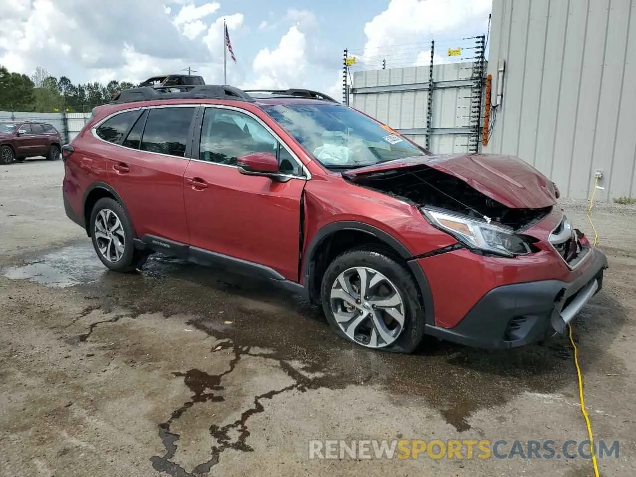 4 fotografías del automóvil dañado 4S4BTANC5M3207668 SUBARU OUTBACK 2021