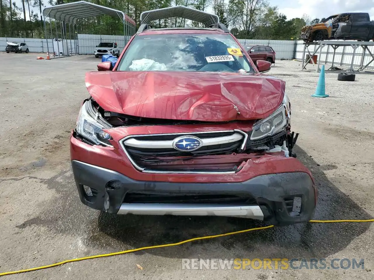 5 fotografías del automóvil dañado 4S4BTANC5M3207668 SUBARU OUTBACK 2021