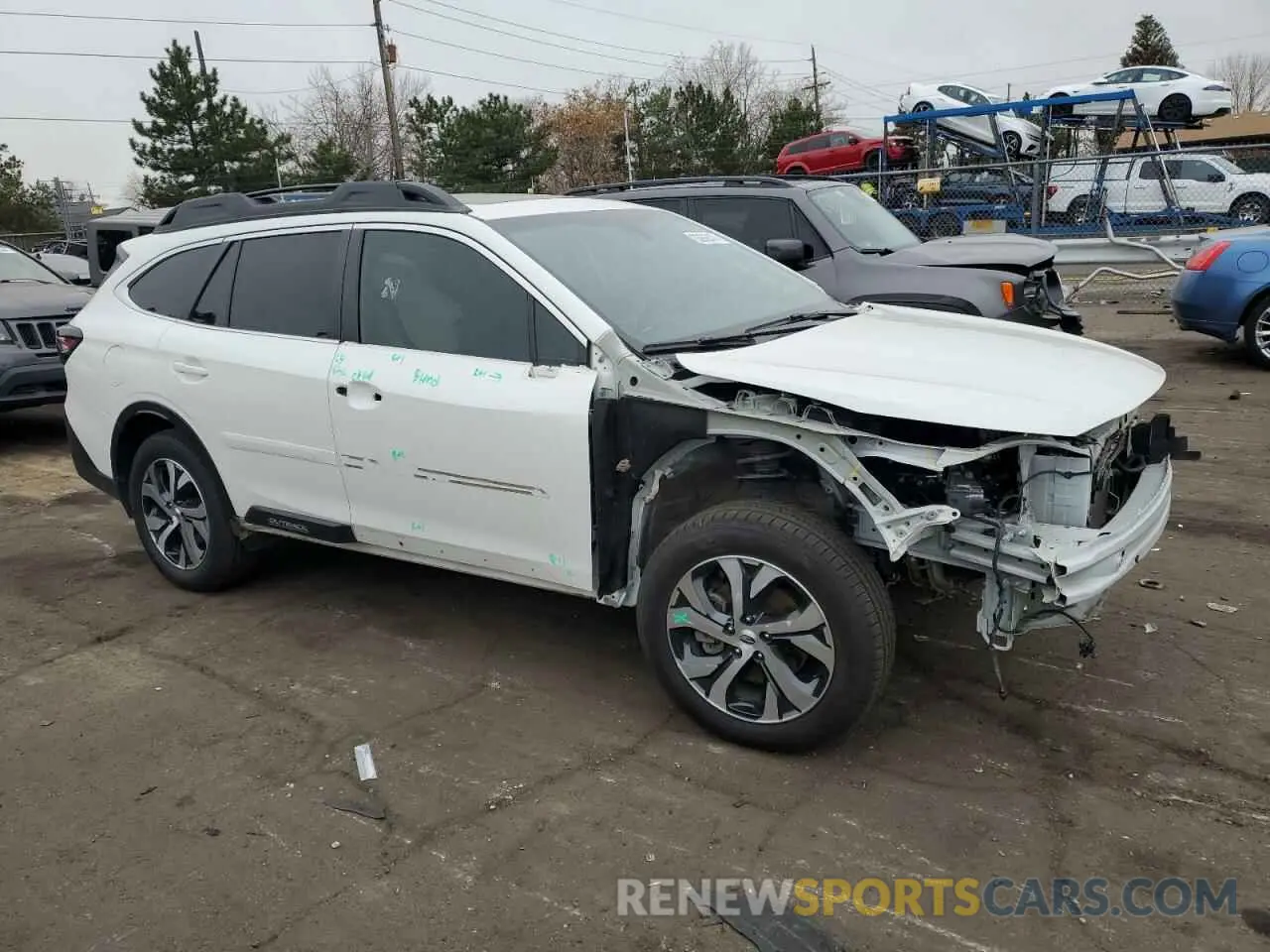 4 fotografías del automóvil dañado 4S4BTANC9M3161679 SUBARU OUTBACK 2021