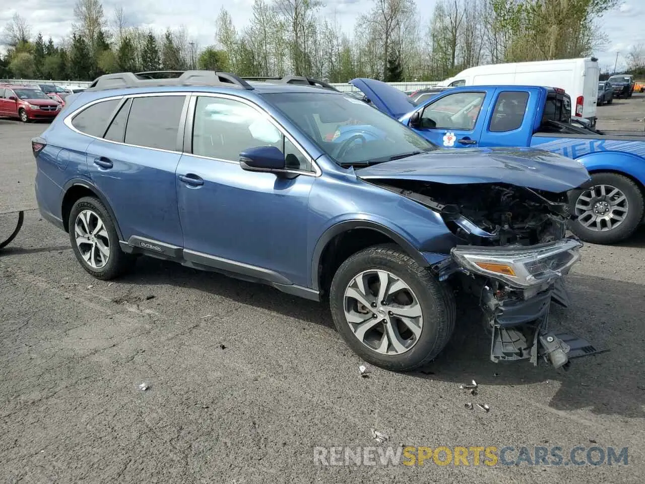 4 fotografías del automóvil dañado 4S4BTANCXM3142008 SUBARU OUTBACK 2021