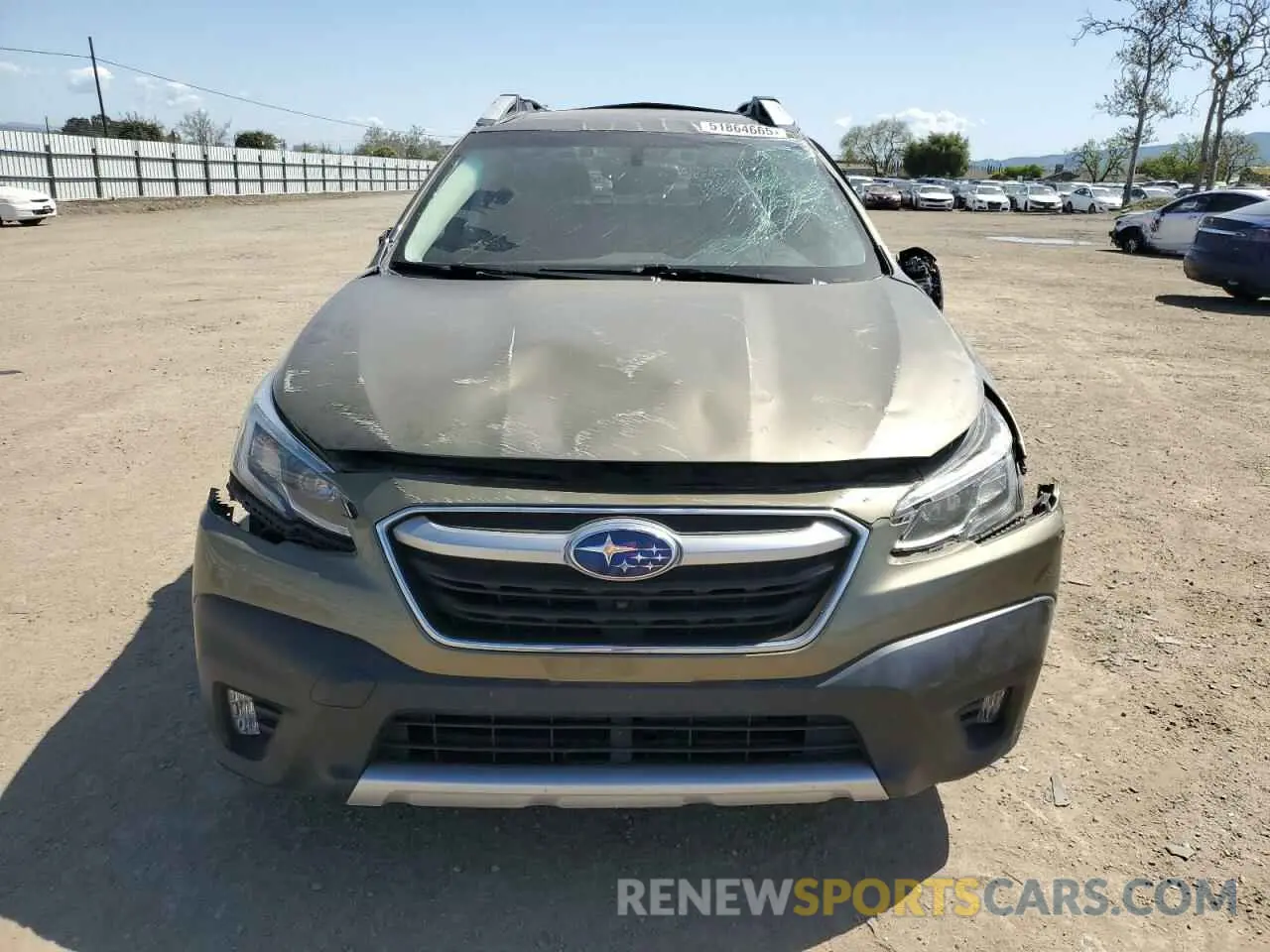 5 fotografías del automóvil dañado 4S4BTAPC0M3107779 SUBARU OUTBACK 2021