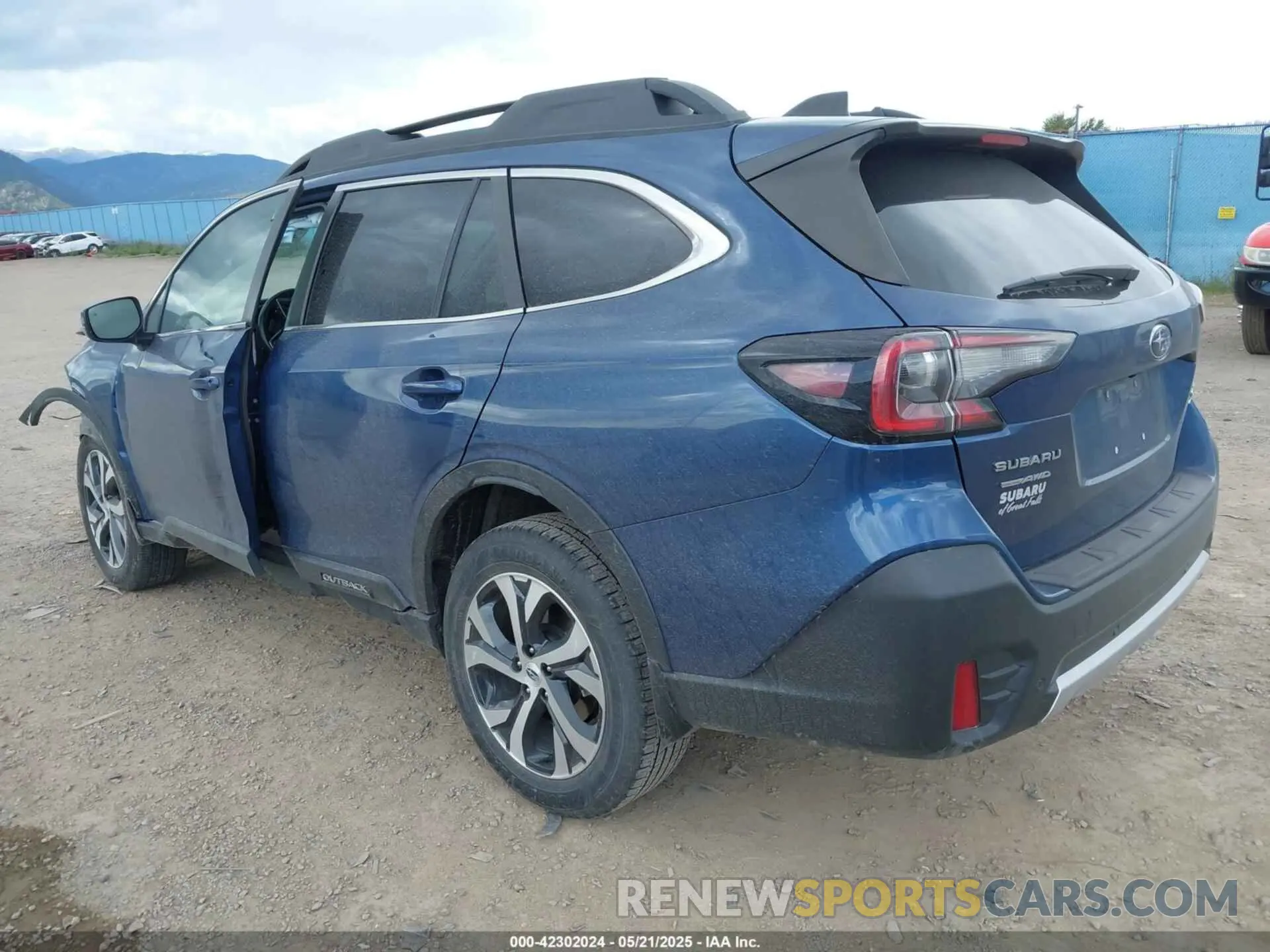 3 fotografías del automóvil dañado 4S4BTGND4M3224537 SUBARU OUTBACK 2021