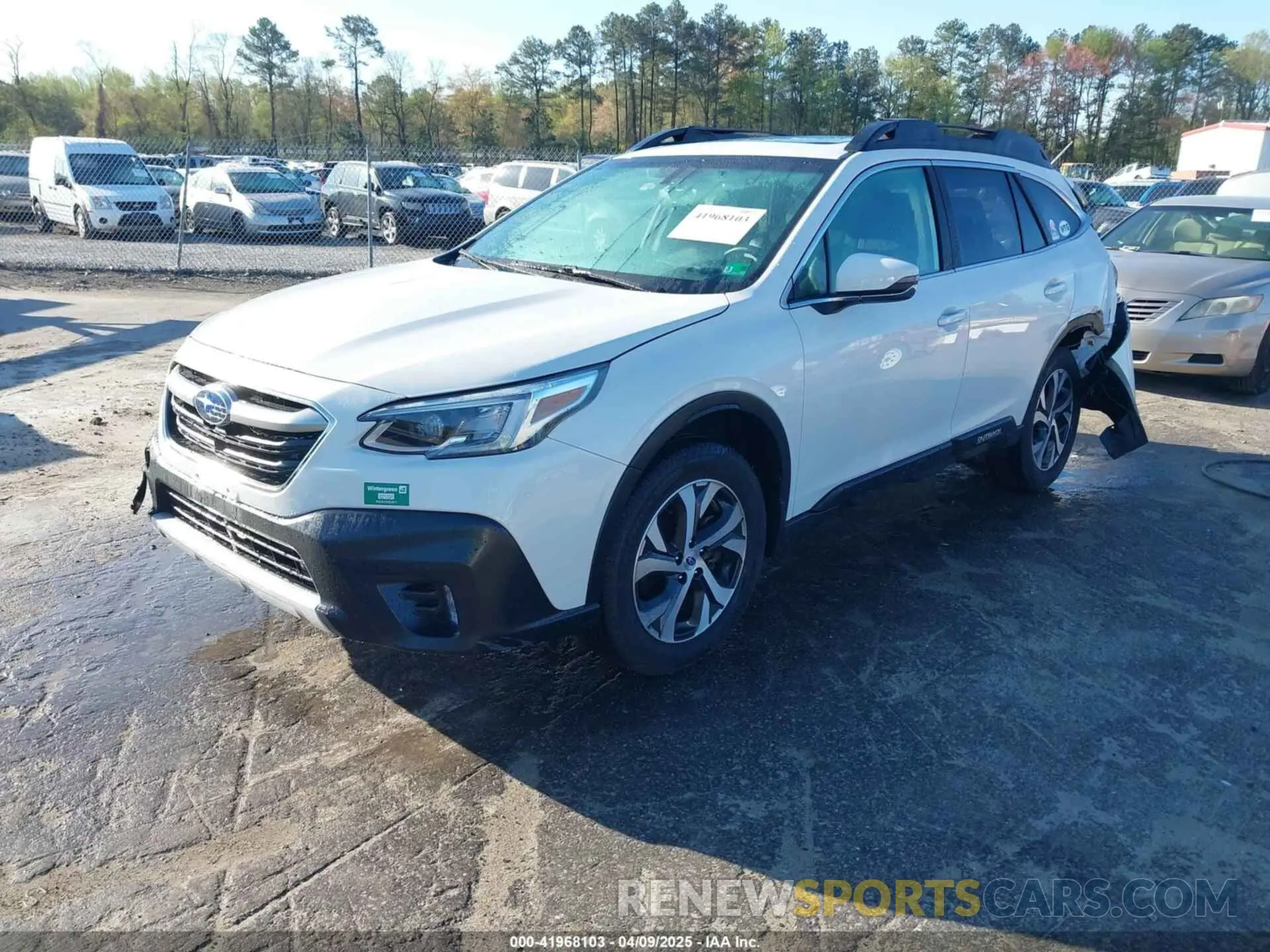 2 fotografías del automóvil dañado 4S4BTGNDXM3186330 SUBARU OUTBACK 2021