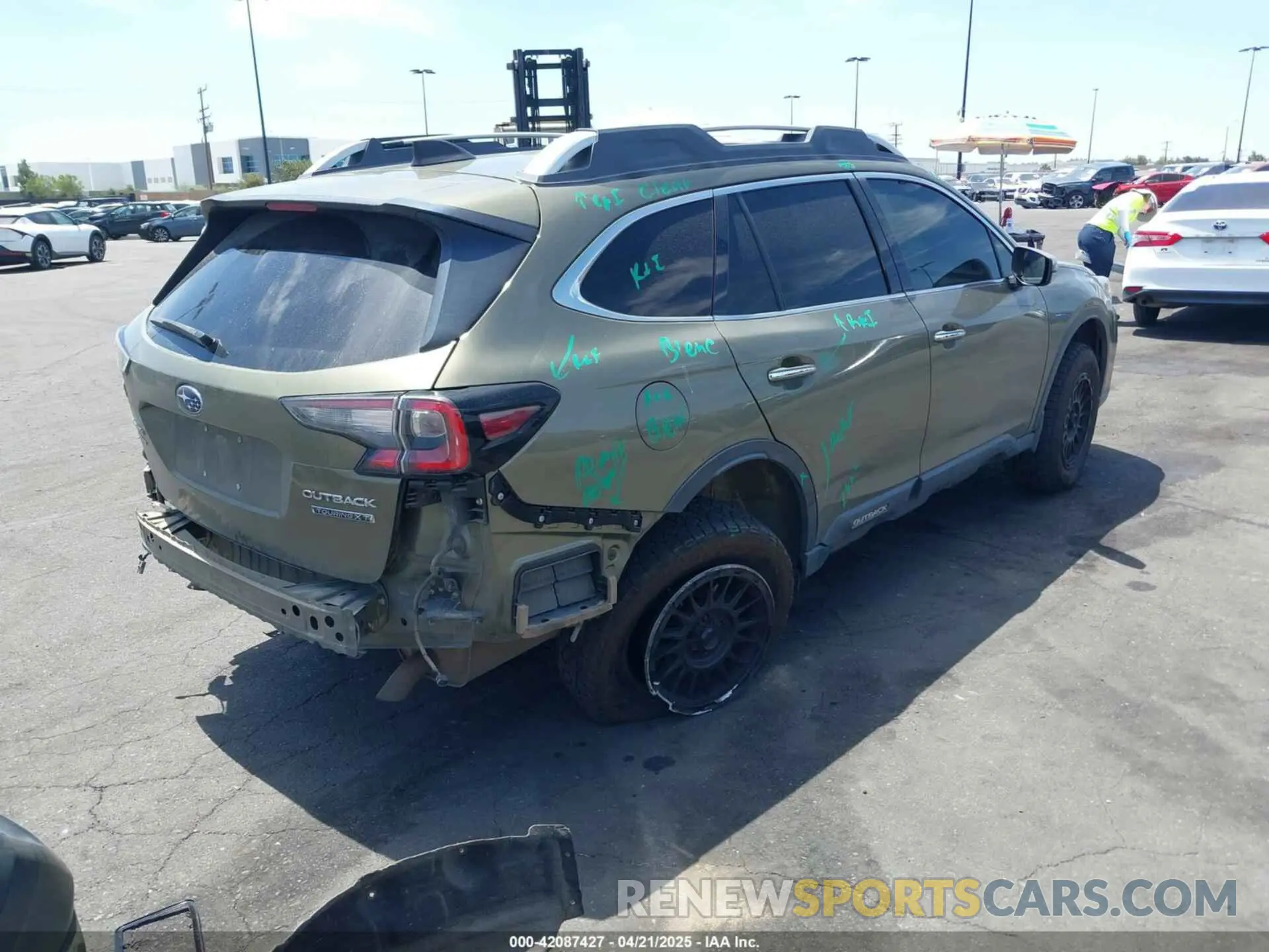 4 fotografías del automóvil dañado 4S4BTGPD0M3108667 SUBARU OUTBACK 2021