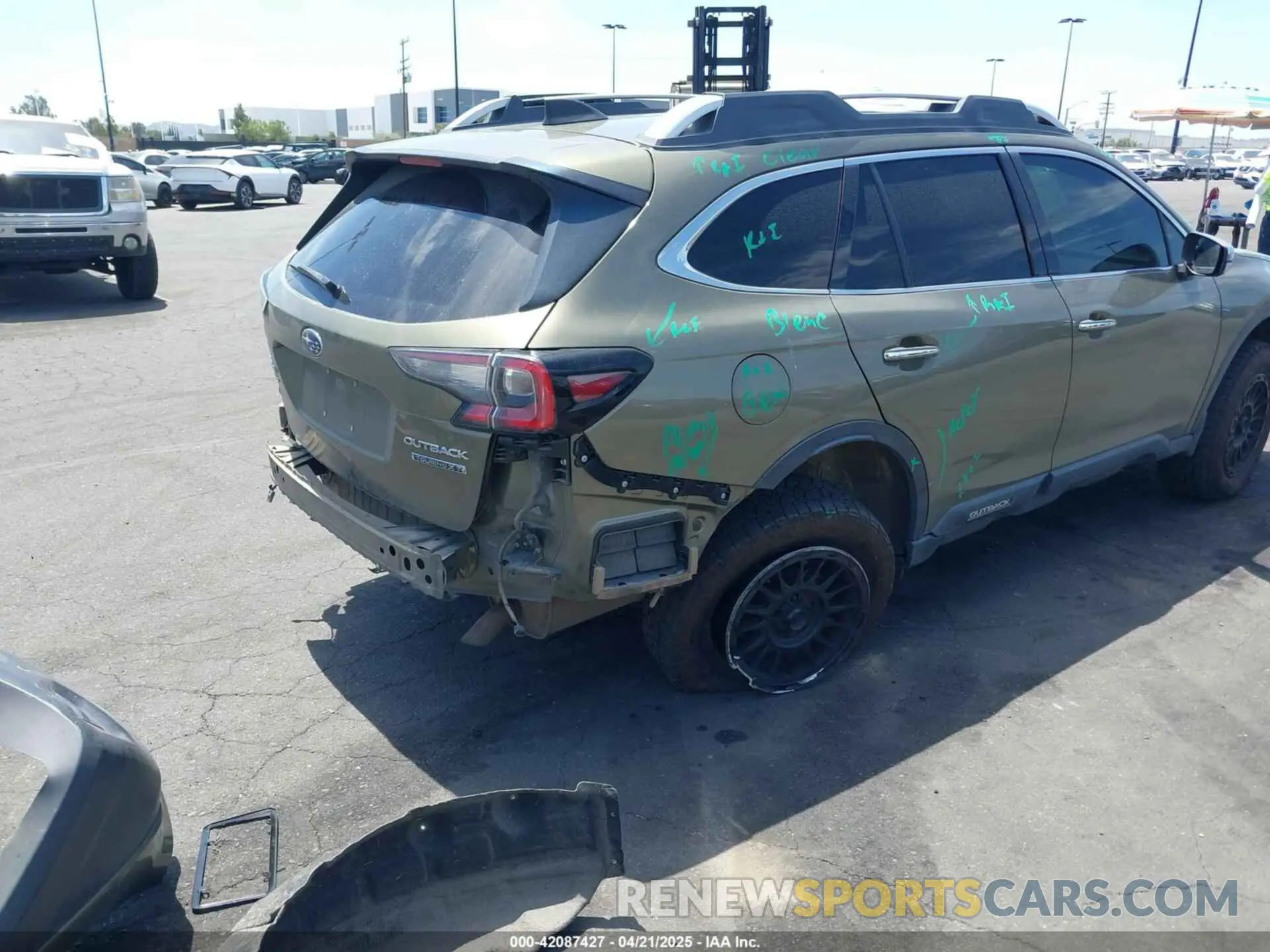 6 fotografías del automóvil dañado 4S4BTGPD0M3108667 SUBARU OUTBACK 2021