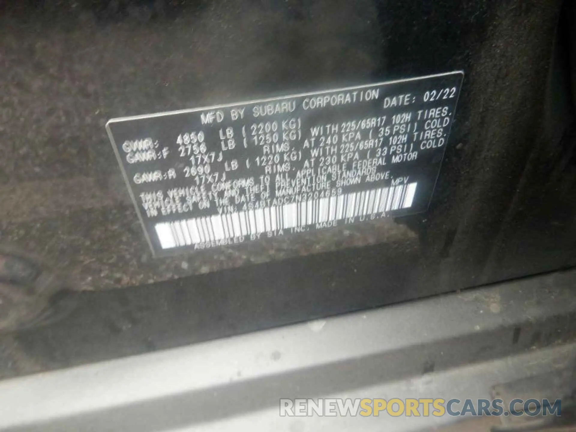 9 fotografías del automóvil dañado 4S4BTADC7N3204659 SUBARU OUTBACK 2022