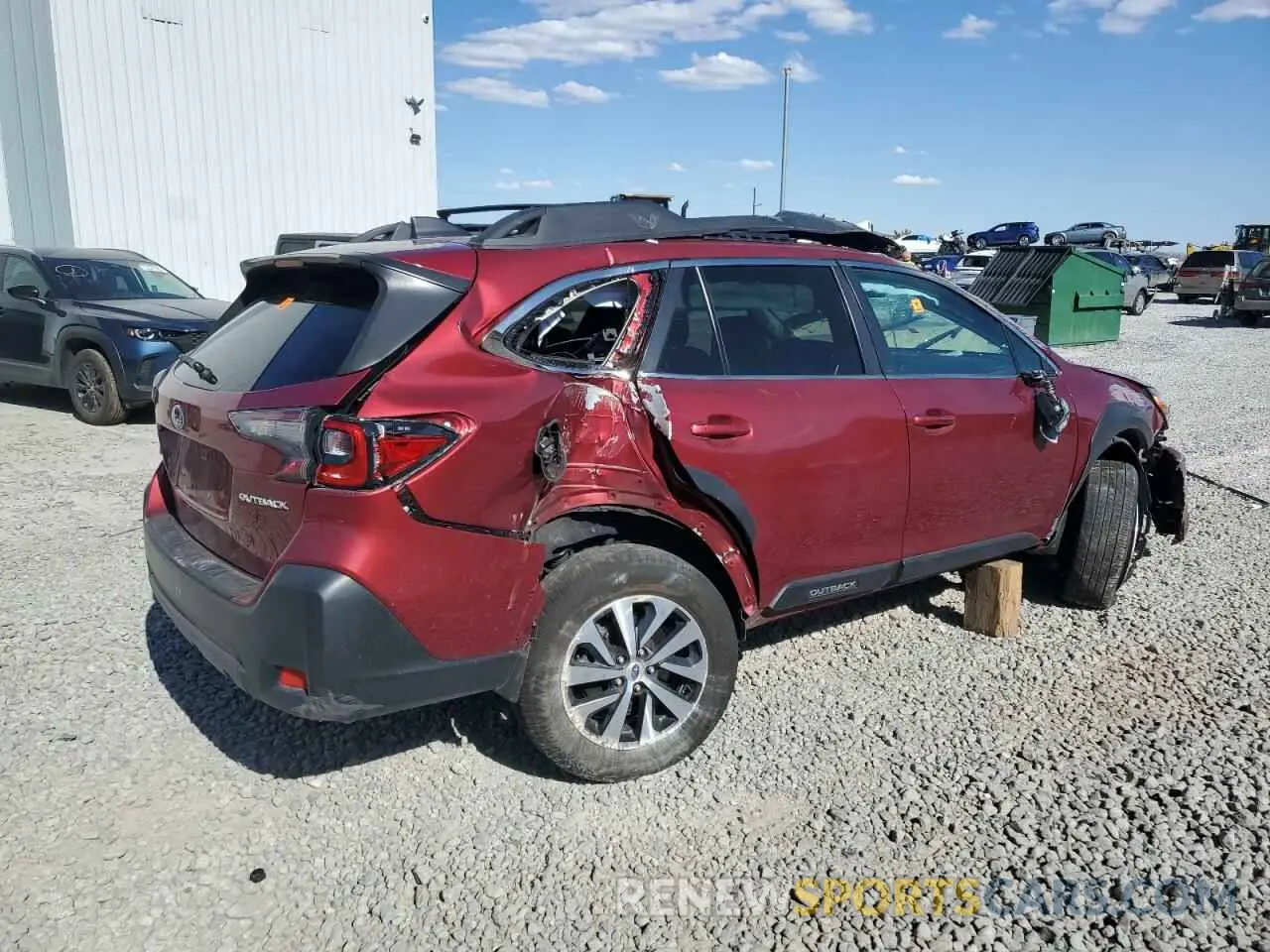 3 fotografías del automóvil dañado 4S4BTACC1P3173073 SUBARU OUTBACK 2023