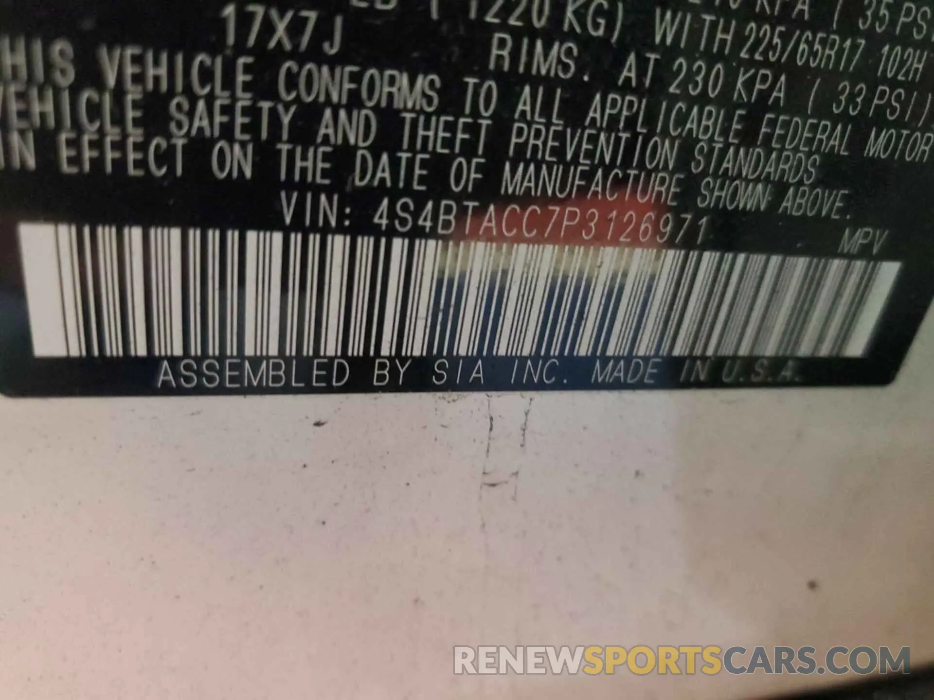 19 fotografías del automóvil dañado 4S4BTACC7P3126971 SUBARU OUTBACK 2023