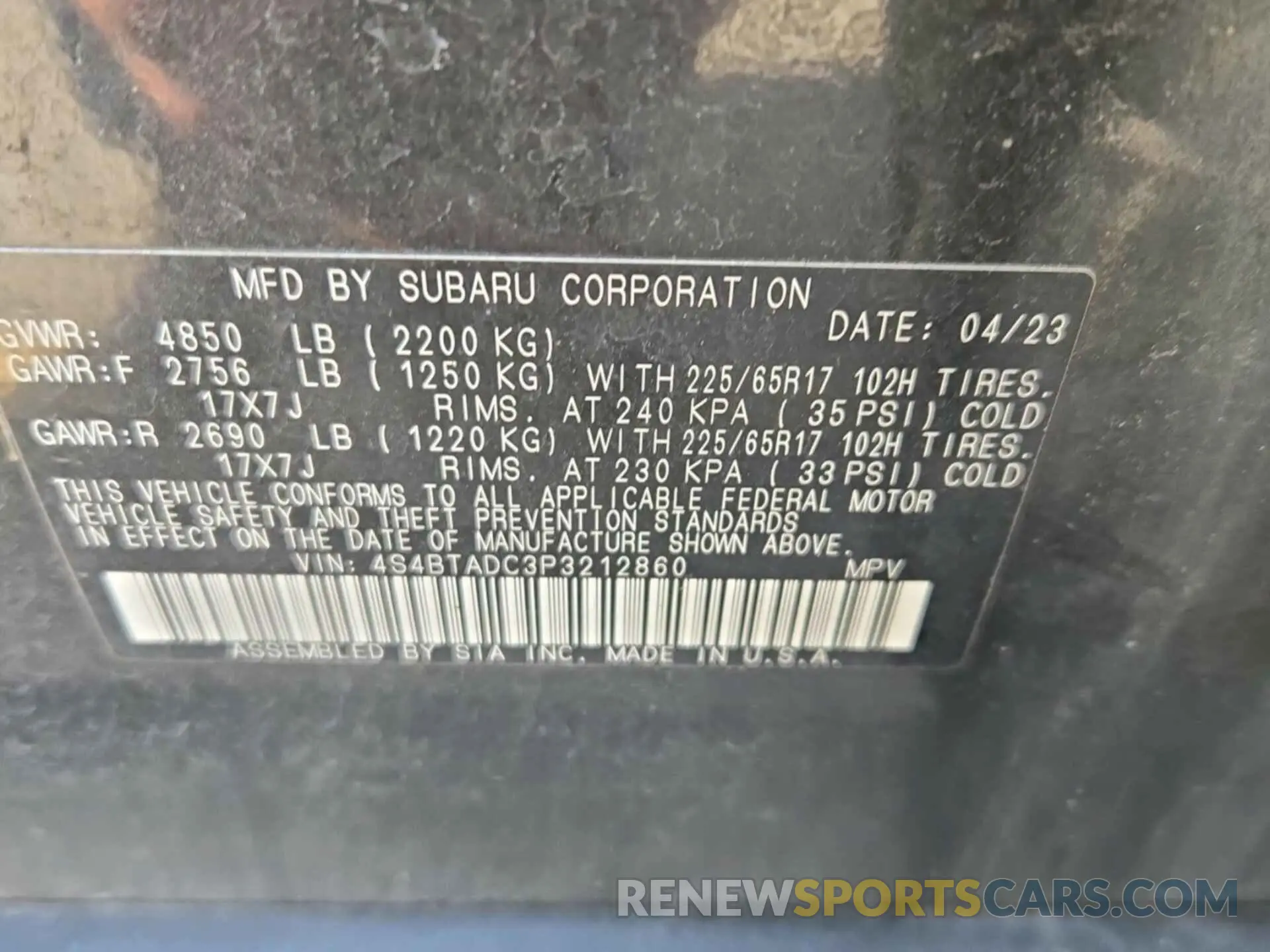 18 fotografías del automóvil dañado 4S4BTADC3P3212860 SUBARU OUTBACK 2023
