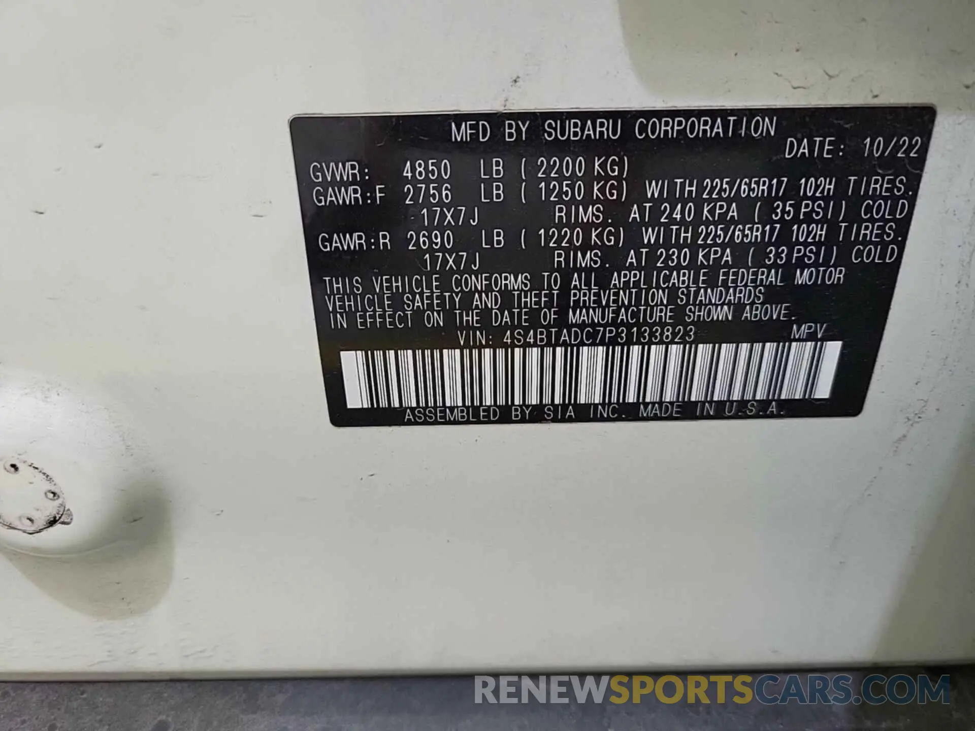 16 fotografías del automóvil dañado 4S4BTADC7P3133823 SUBARU OUTBACK 2023