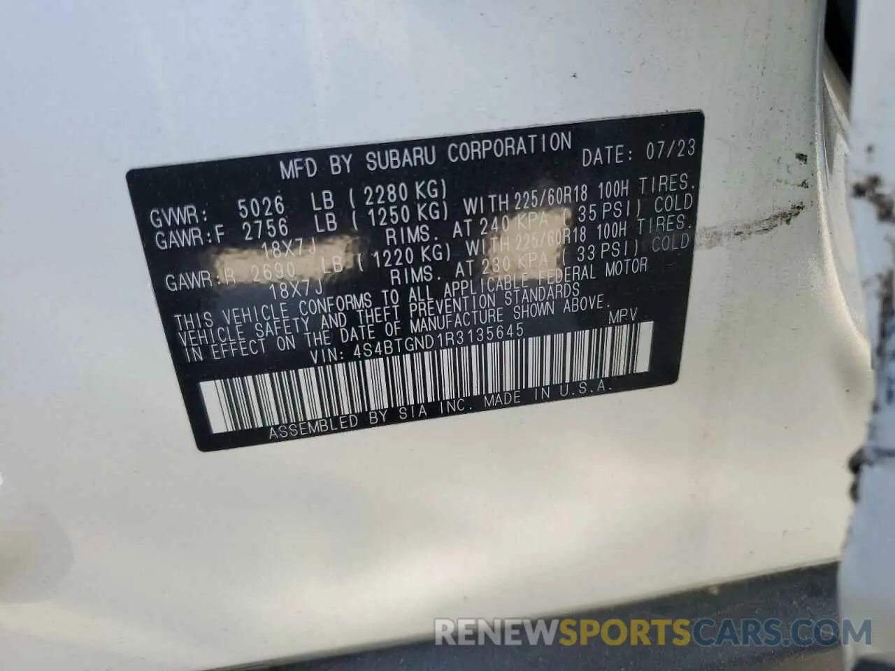 13 fotografías del automóvil dañado 4S4BTGND1R3135645 SUBARU OUTBACK 2024