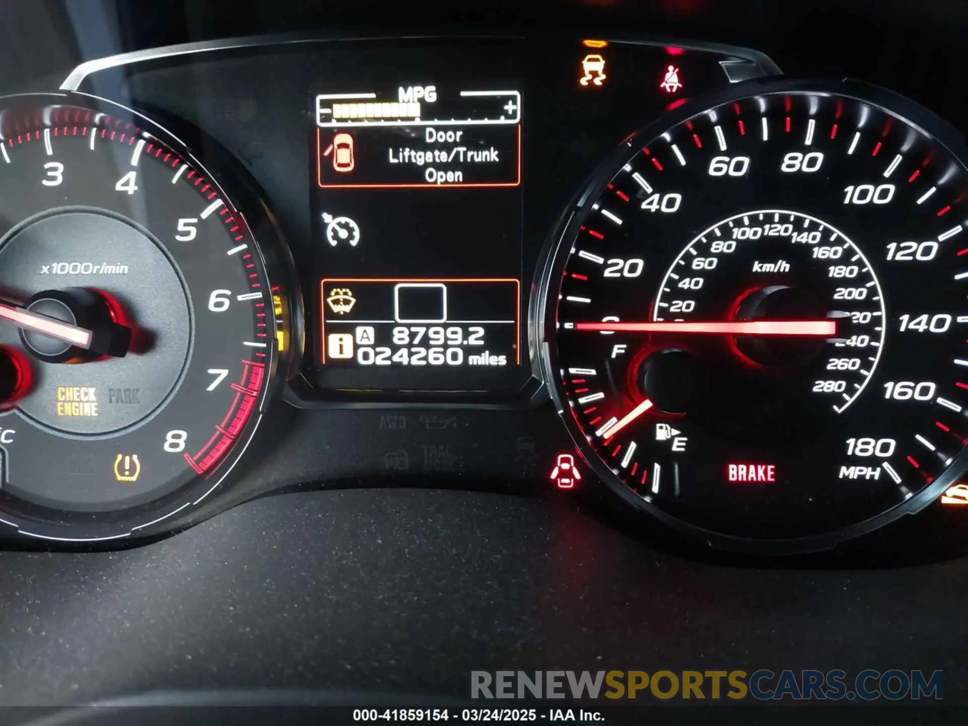 15 fotografías del automóvil dañado JF1VA1A61K9809412 SUBARU WRX 2019