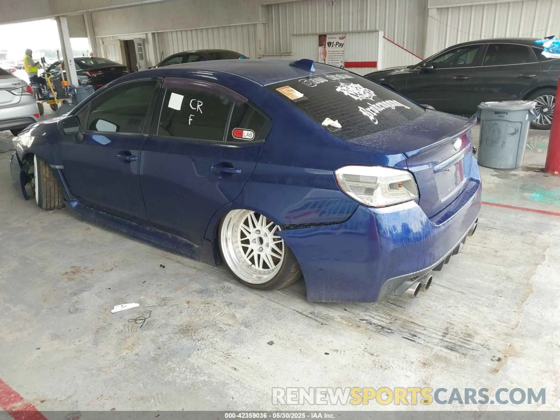 3 fotografías del automóvil dañado JF1VA1C65K9800502 SUBARU WRX 2019