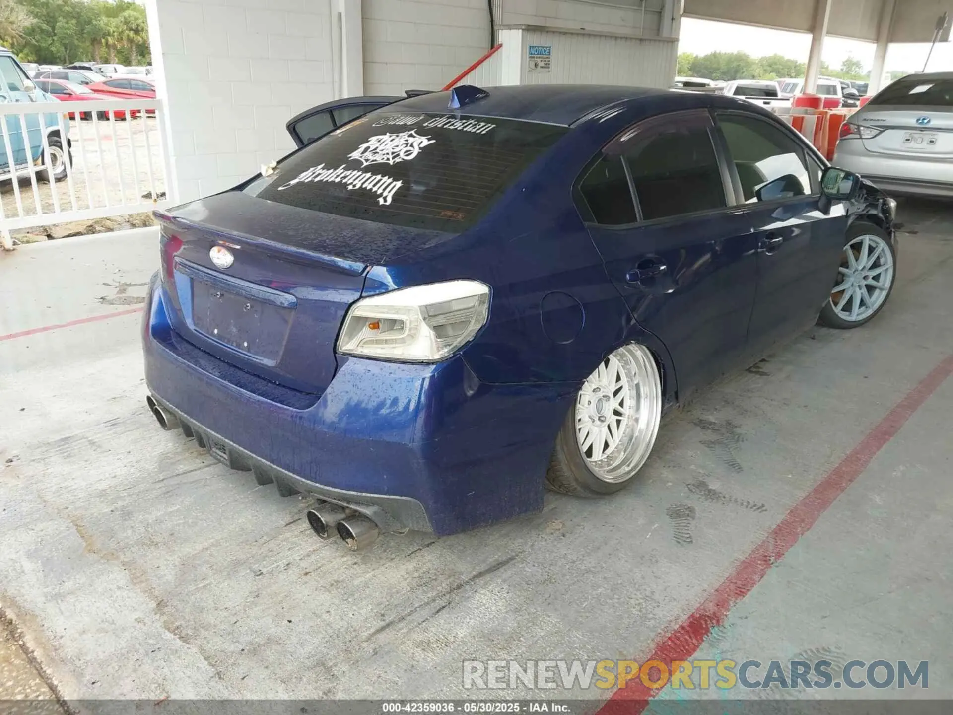 4 fotografías del automóvil dañado JF1VA1C65K9800502 SUBARU WRX 2019