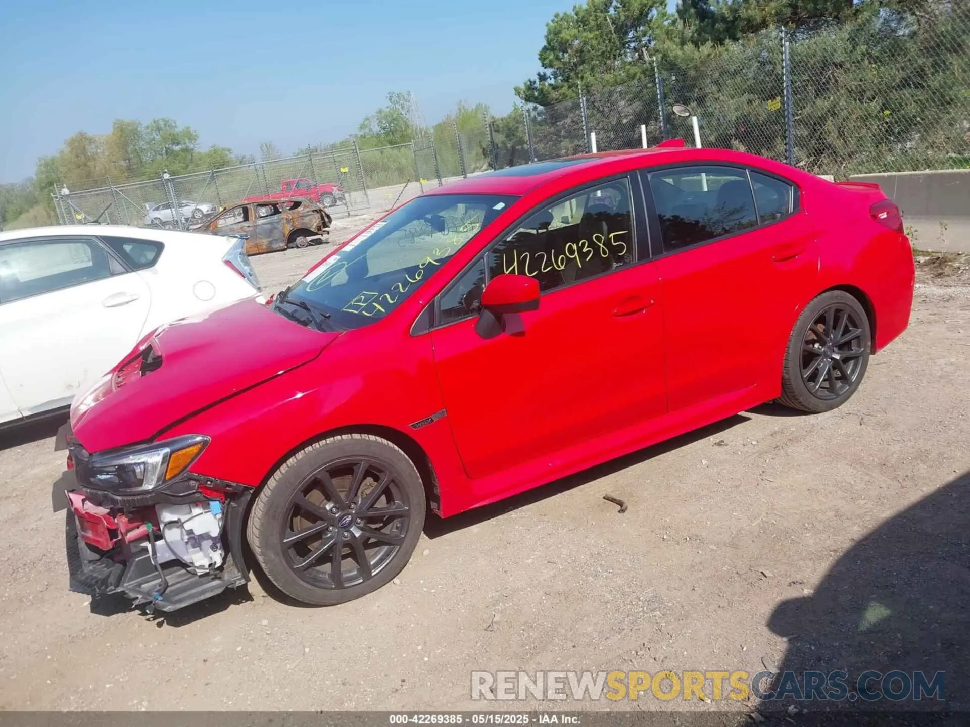 2 fotografías del automóvil dañado JF1VA1H6XK9815585 SUBARU WRX 2019