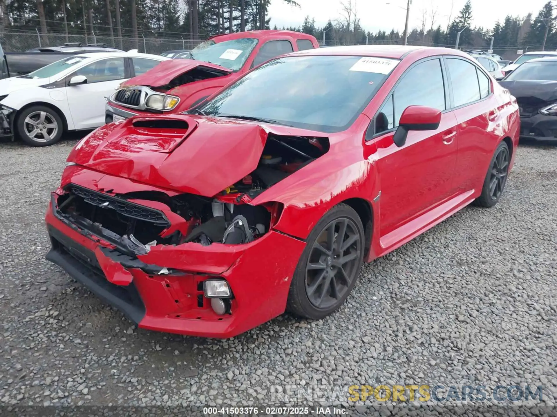 2 fotografías del automóvil dañado JF1VA1C63L9830602 SUBARU WRX 2020
