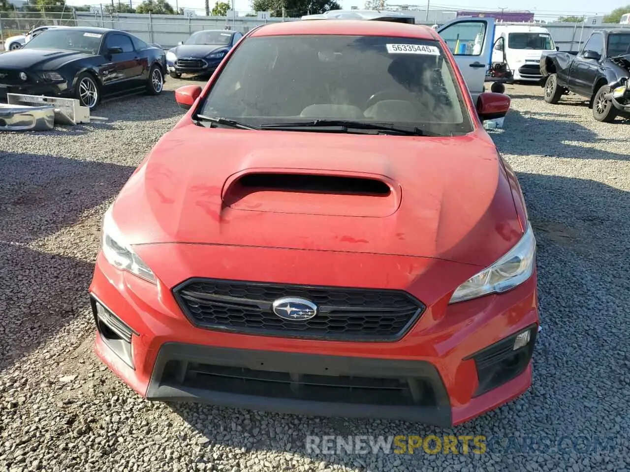 5 fotografías del automóvil dañado JF1VA1A68M9810396 SUBARU WRX 2021