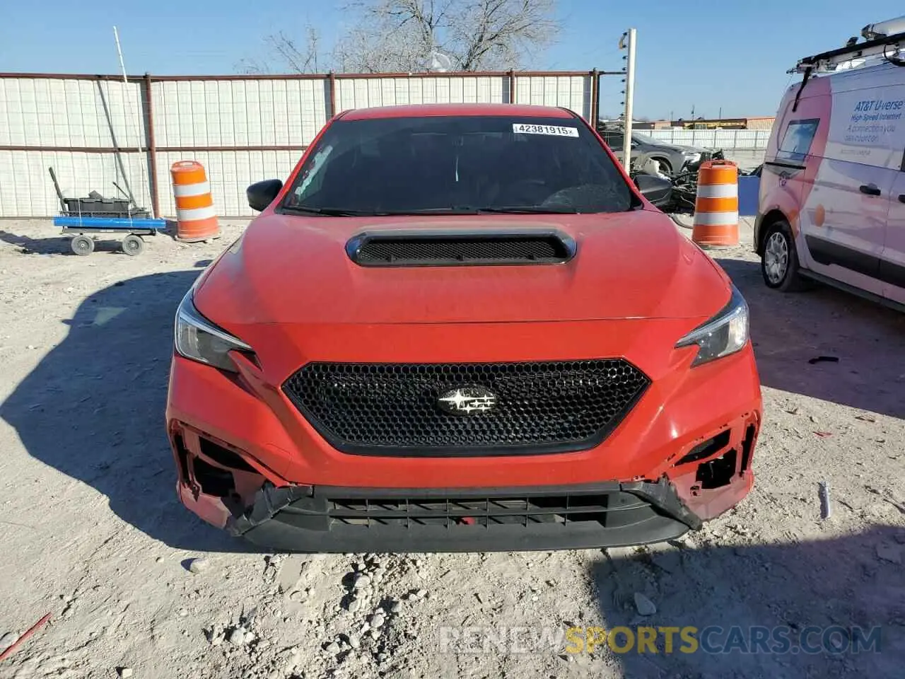 5 fotografías del automóvil dañado JF1VBAA60N9022338 SUBARU WRX 2022