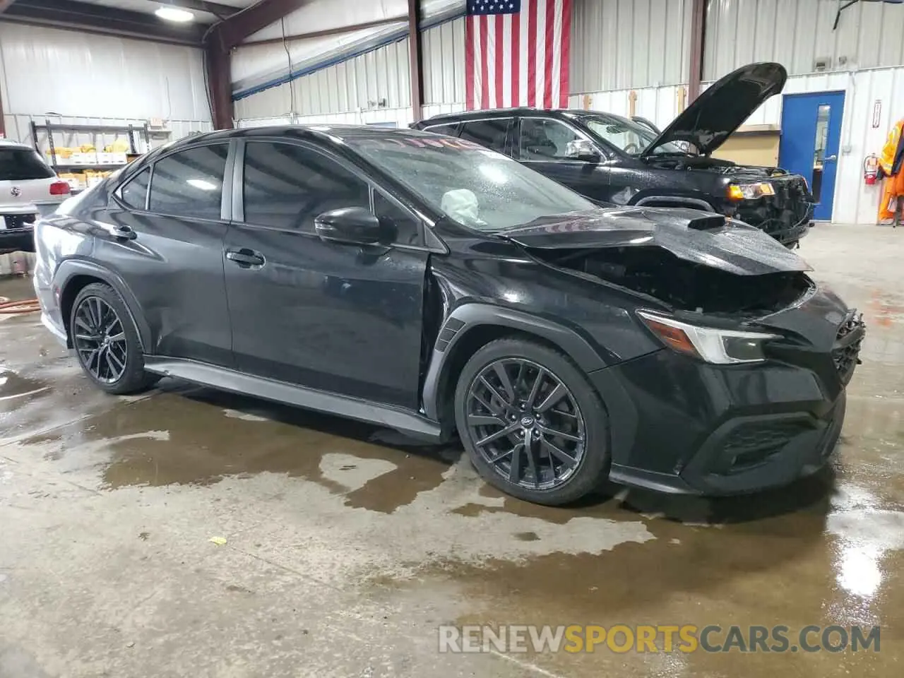 4 fotografías del automóvil dañado JF1VBAN66N8016446 SUBARU WRX 2022