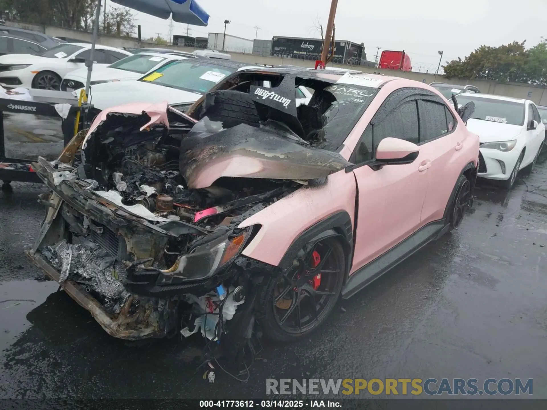 2 fotografías del automóvil dañado JF1VBAF67P9801263 SUBARU WRX 2023