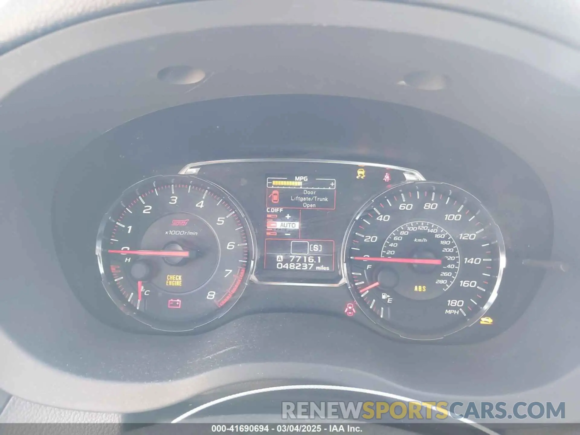 7 fotografías del automóvil dañado JF1VA2R62K9815973 SUBARU WRX STI 2019