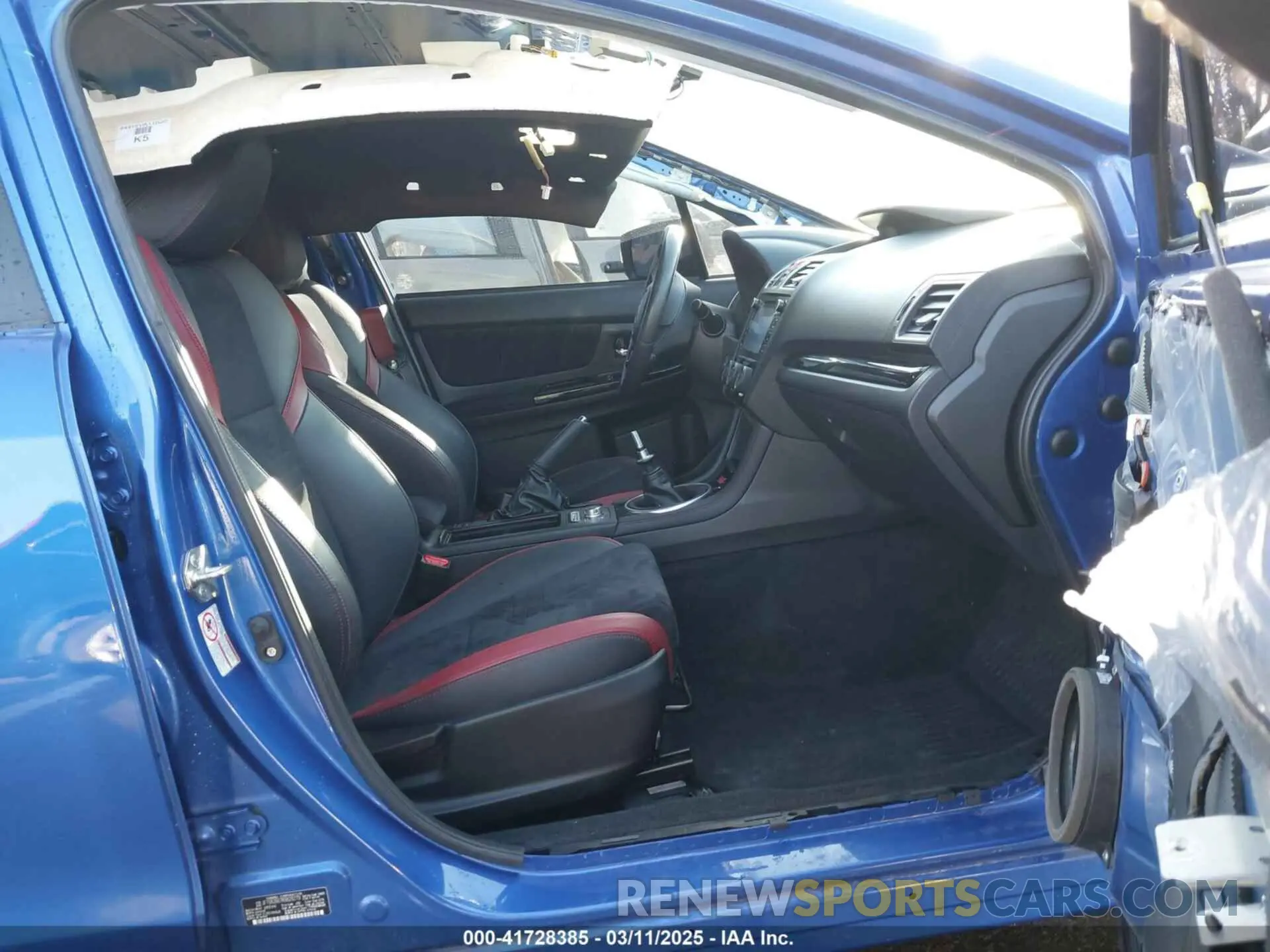 5 fotografías del automóvil dañado JF1VA2R67K9828279 SUBARU WRX STI 2019