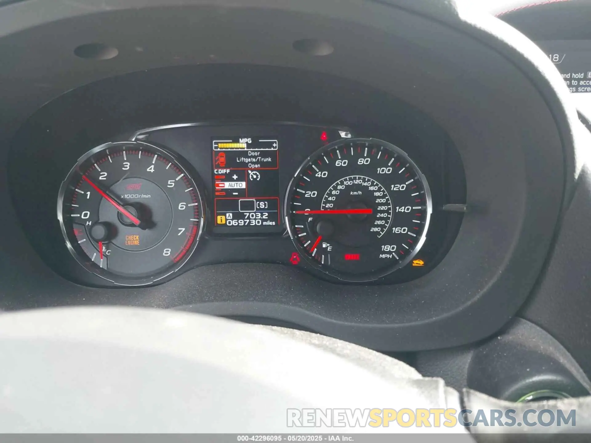7 fotografías del automóvil dañado JF1VA2E69L9834320 SUBARU WRX STI 2020