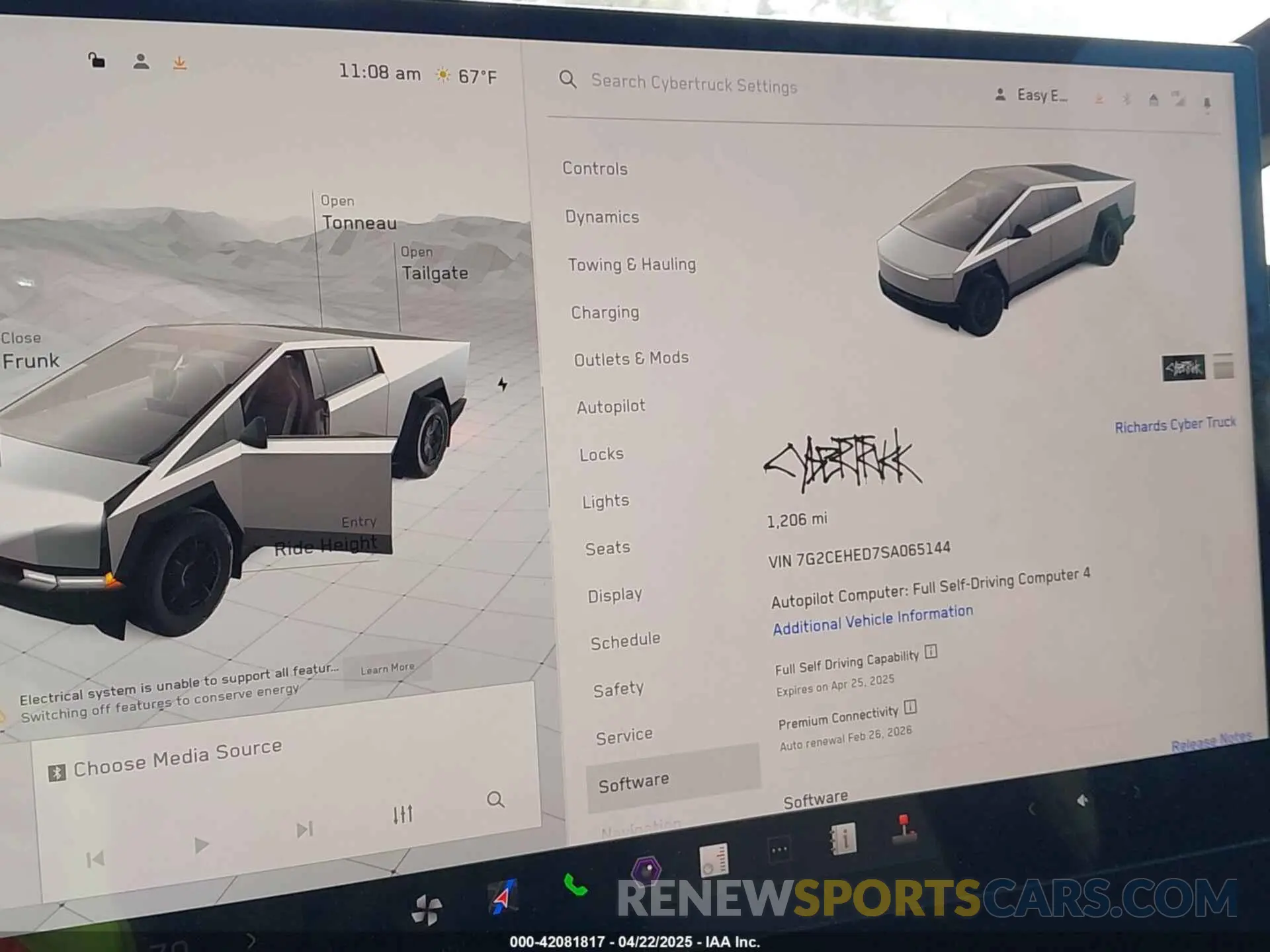 7 fotografías del automóvil dañado 7G2CEHED7SA065144 TESLA CYBERTRUCK 2025