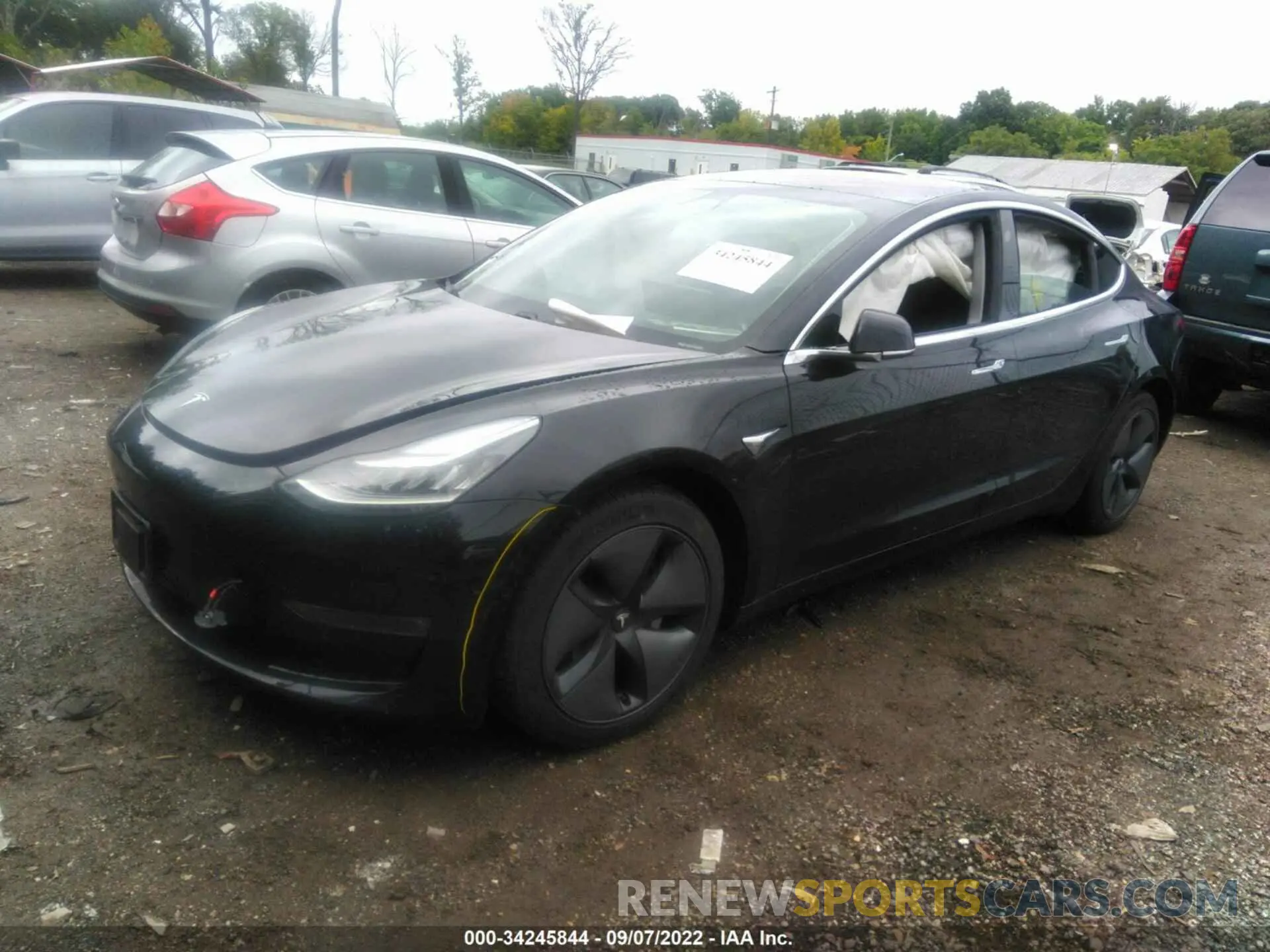 2 fotografías del automóvil dañado 5YJ3E1EA0KF296468 TESLA MODEL 3 2019