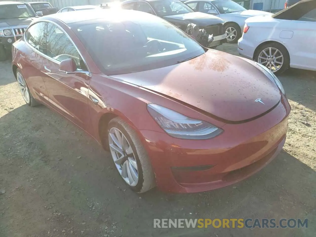 4 fotografías del automóvil dañado 5YJ3E1EA0KF301068 TESLA MODEL 3 2019