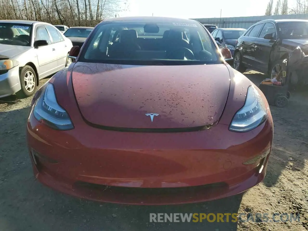 5 fotografías del automóvil dañado 5YJ3E1EA0KF301068 TESLA MODEL 3 2019