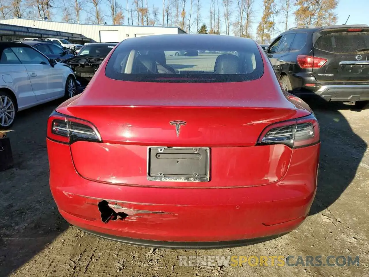 6 fotografías del automóvil dañado 5YJ3E1EA0KF301068 TESLA MODEL 3 2019